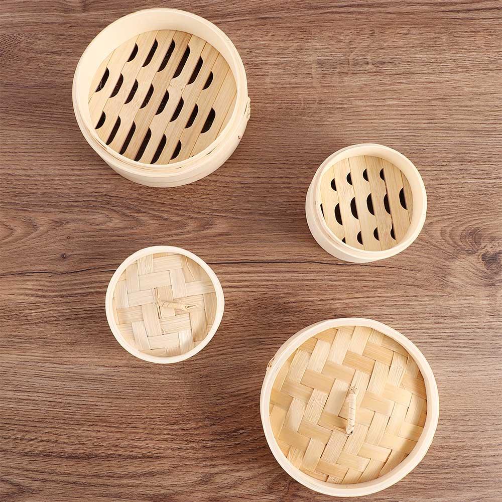 Steamer Bamboo Set - سلة ديم سوم بغطاء من الخيزران