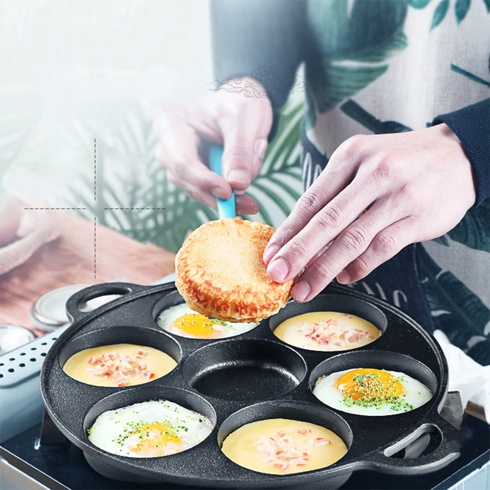 Dosa Pan Iron - مقلاة حديدية بـ 7 فتحات غير