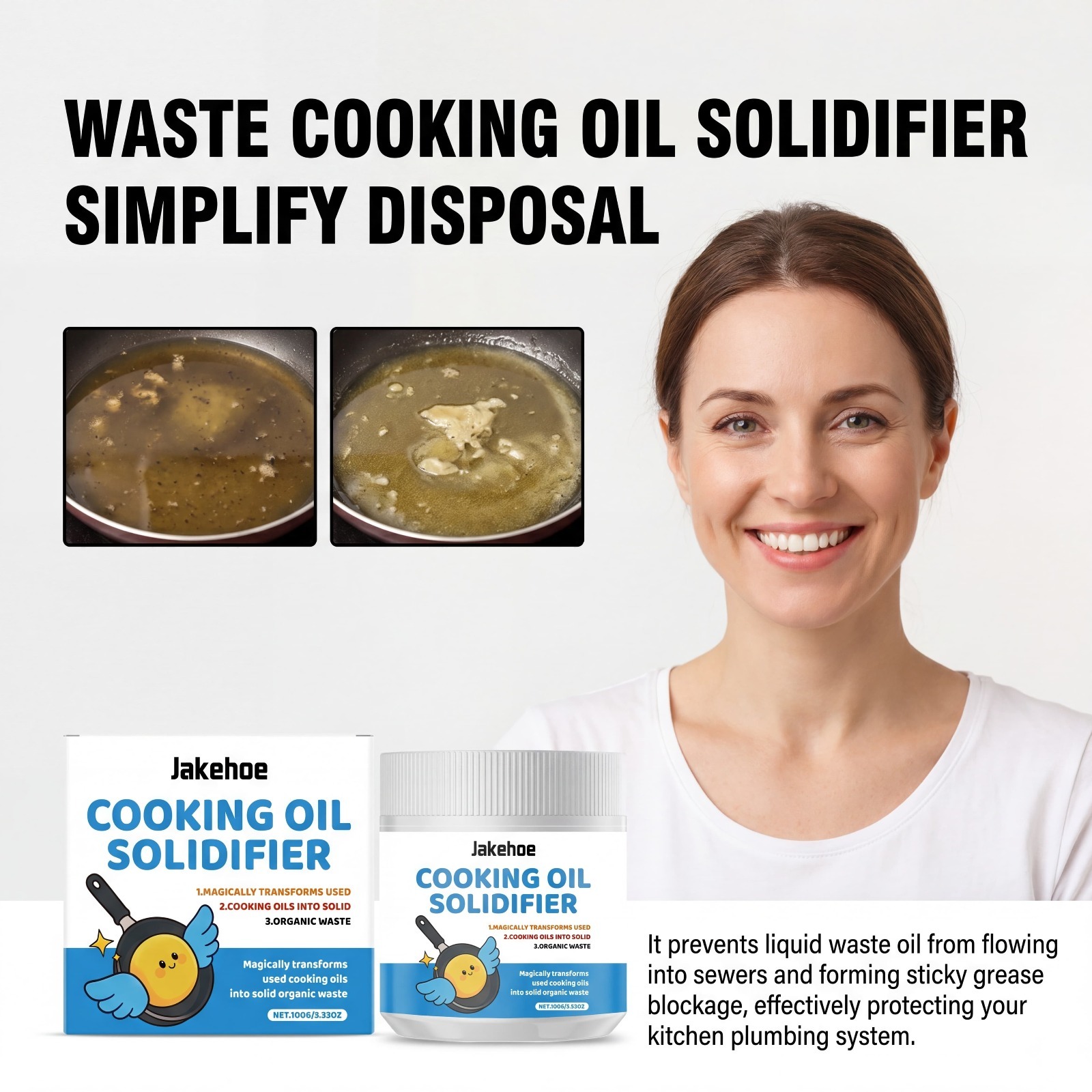 مسحوق مصلب لزيت الطهي يمنع انس - مراجعة Home Cooking Oil Disposal وسعره