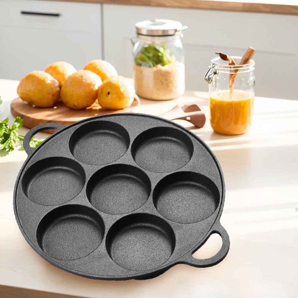 مقلاة حديدية بـ 7 فتحات غير لا - مراجعة Dosa Pan Iron وسعره