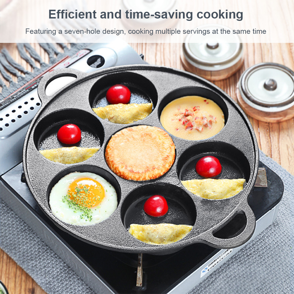 مقلاة حديدية بـ 7 فتحات غير لا - مراجعة Dosa Pan Iron وسعره