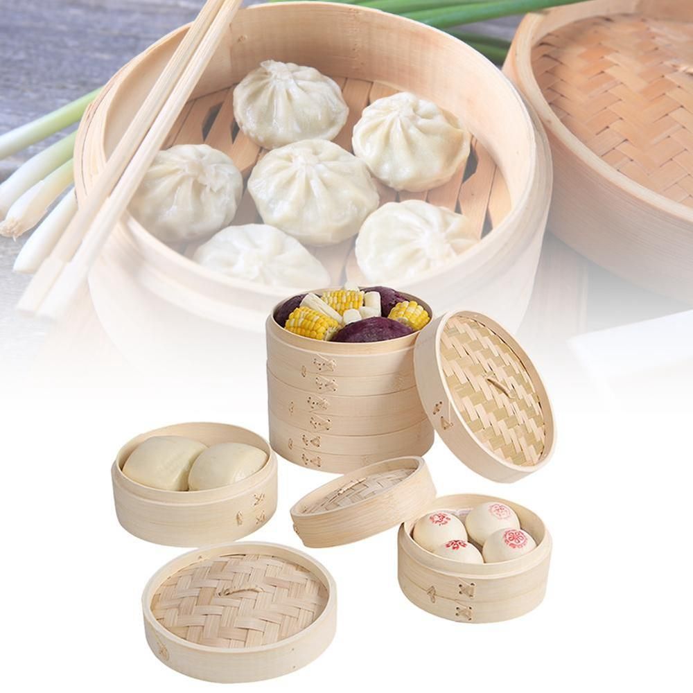 المطبخ الزلابية الصينية مع غطا - مراجعة Steamer Bamboo Set وسعره